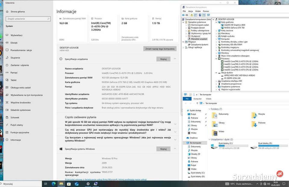 PC Wiedzmin 3SF25 I54570GTX 760 2GB DDR5Ram Przygodziczki