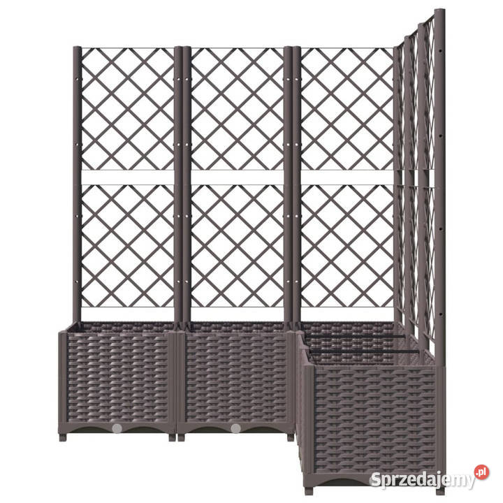 Donica ogrodowa z kratką brązowa 120x120x136 PP Warszawa