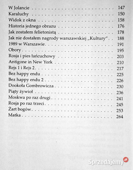 Z głowy Janusz Głowacki sprzedam