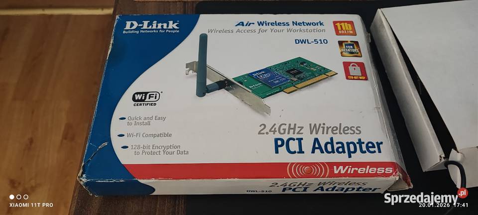 Karta sieciowa WiFi DLink DWL510 D-Link Chełmża