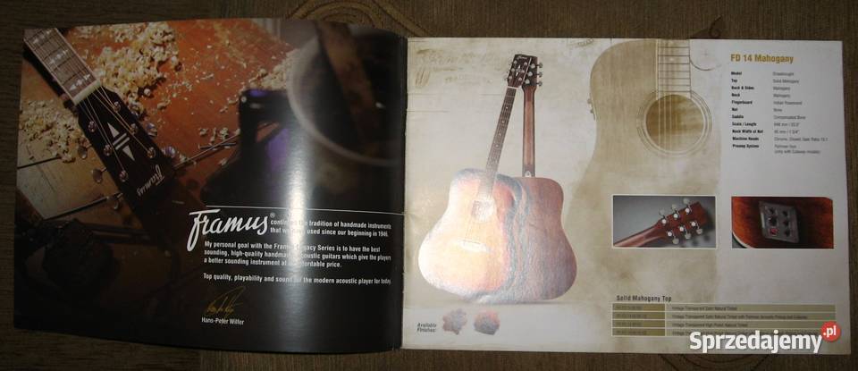 Framus Legacy Series Acoustic Guitars Catalog pomorskie Kępice