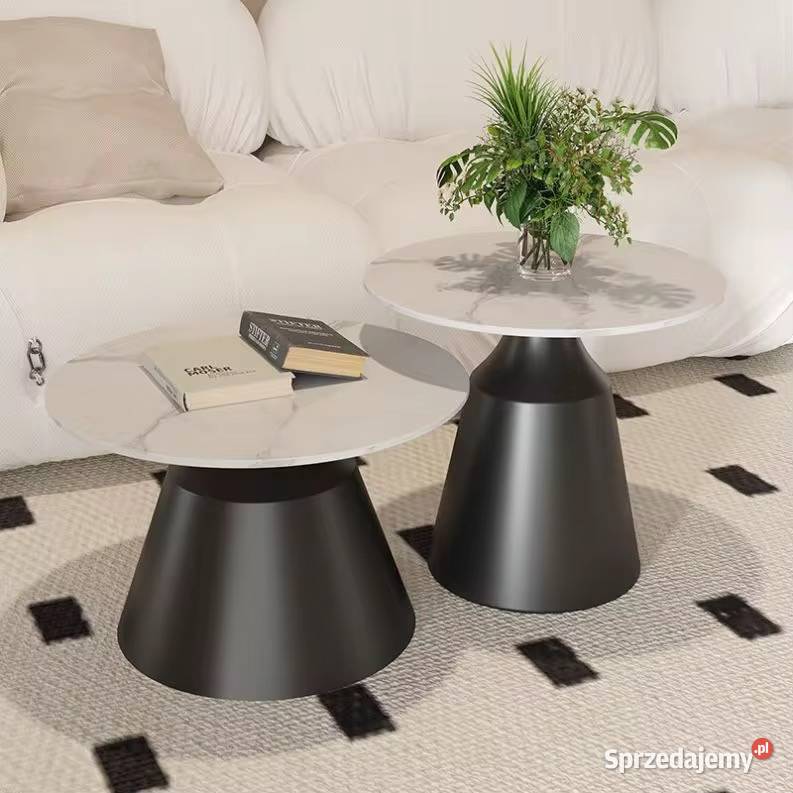 Zestaw czarnych stolików kawowych Premium Golkowice