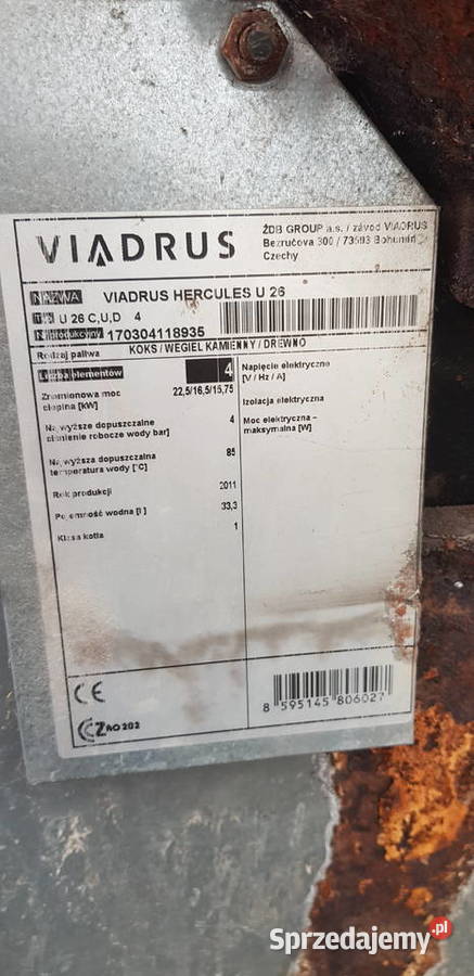 Piec CO VIADRUS Hercules U26 22 KW węgiel Drewno śląskie Skoczów