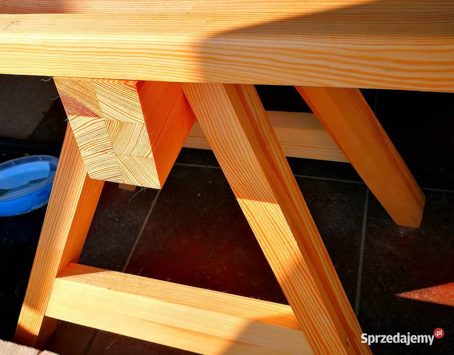 Ławka drewniana kwietnik półka podest drewniany Radków