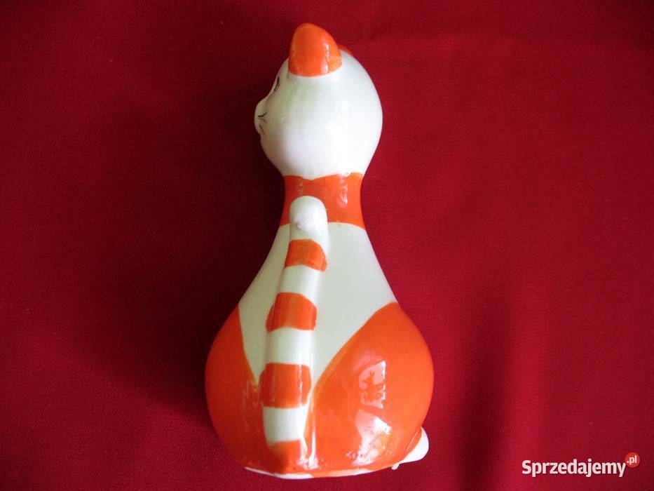 Kot piękny kolorowy Figurka ceramika 11 x 55 x