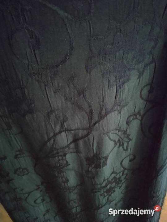 DŁUGA CZARNA HAFTOWANA SUKIENKA r 44 Piła