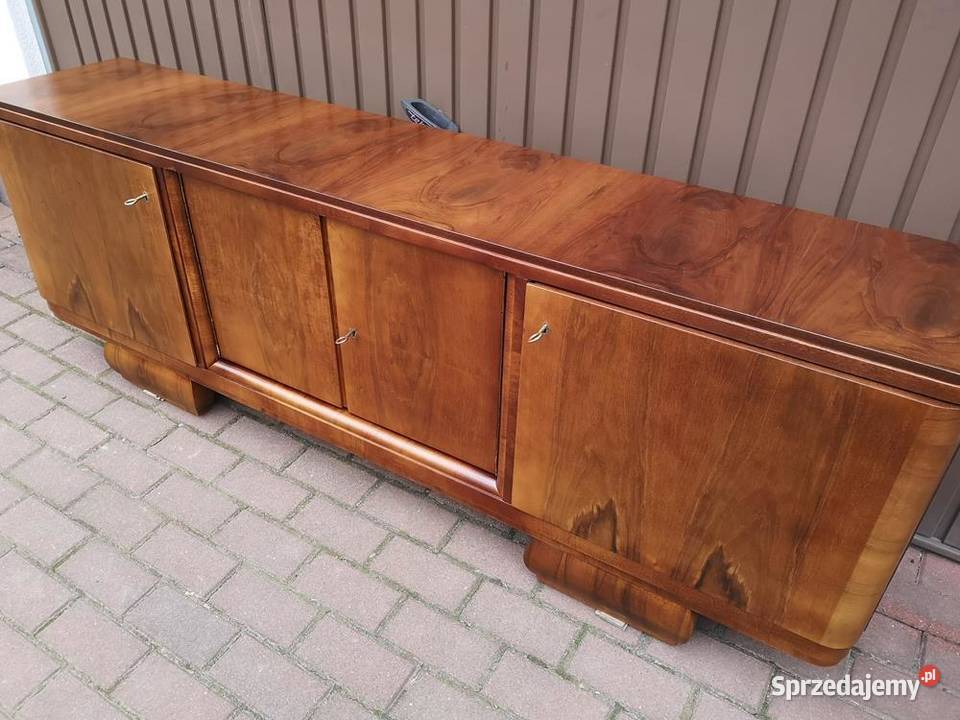 Komoda Niska ARTDECO RTV Orzech 186 Stara Antyk Swarzędz