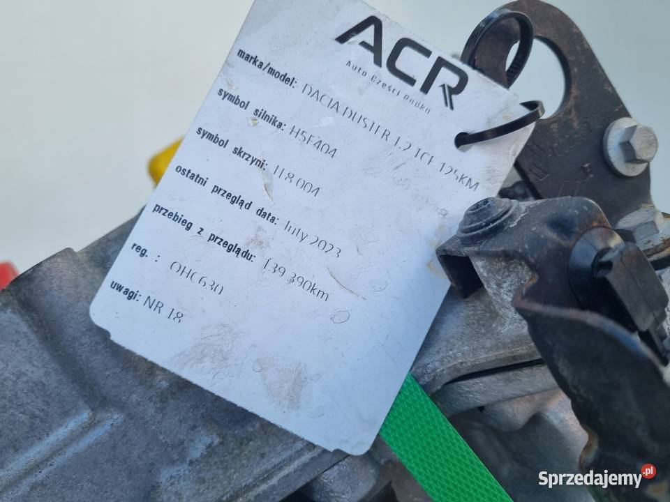 SILNIK KOMPLET Dacia Duster 12 TCE T TURBO 125 Janów