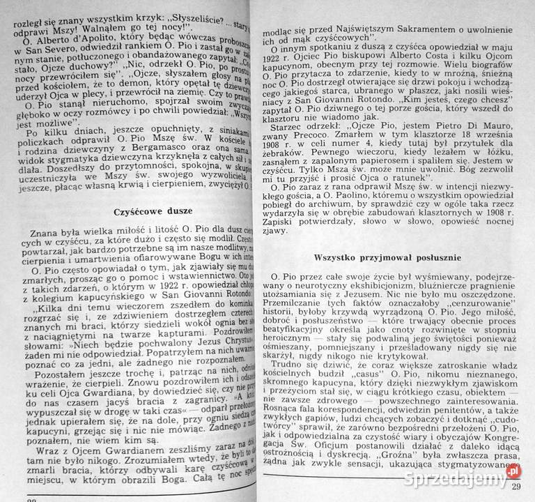 Ojciec Pio Osobowość i posługa w relacjach Chełm sprzedam
