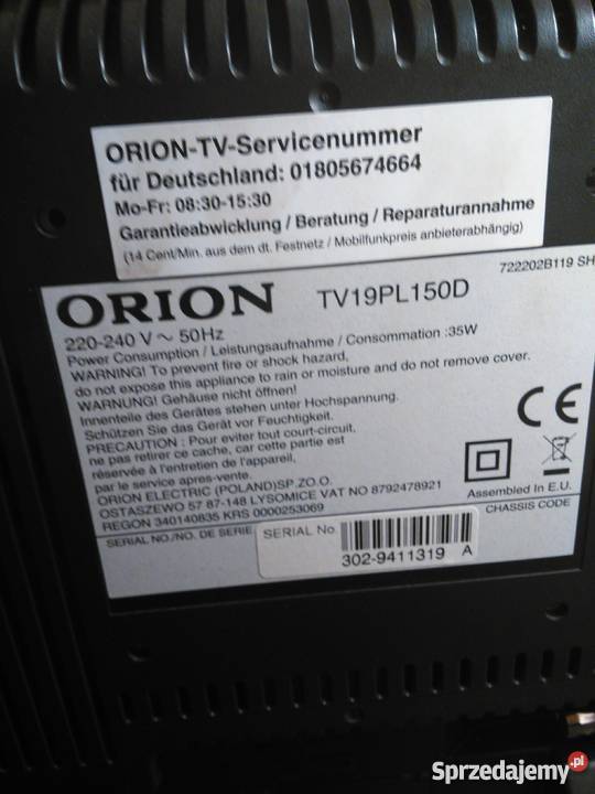 Telewizor Orion 19 Telewizory Kołobrzeg