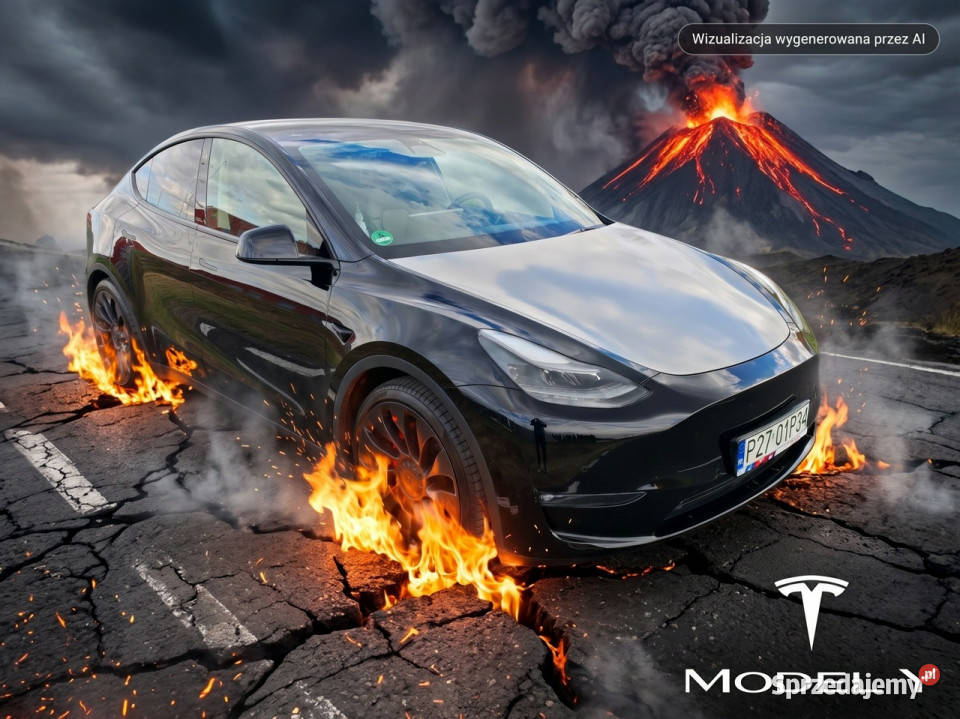 Tesla Y Performance AWD 534 wersja europejska z uszkodzony Niepruszewo