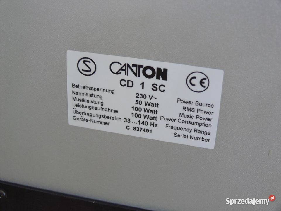 Sub aktywny Canton CD1SC sprawny WYSYŁKA