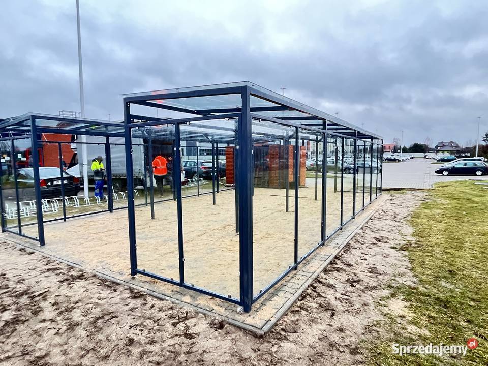 Wiata rowerowa szklana Katowice