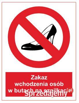 Naklejka BHP Zakaz wchodzenia osób w butach na Kamionna