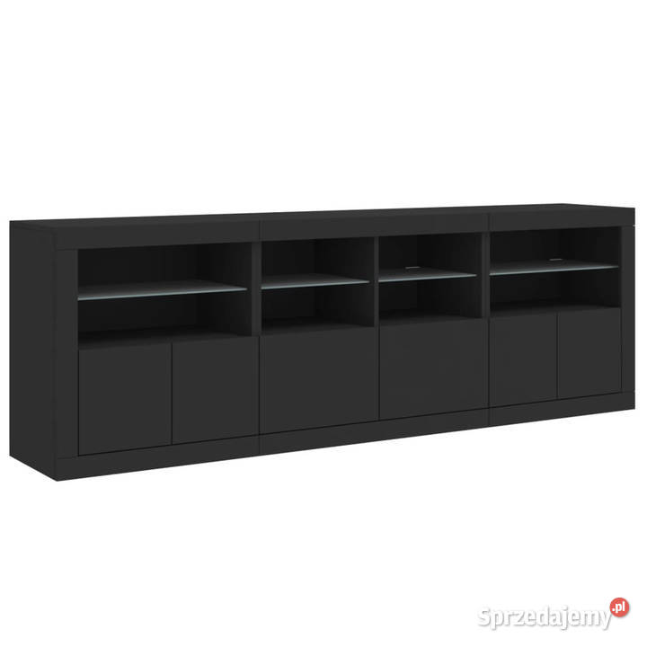 Szafka z oświetleniem LED czarna 202x37x67 Warszawa