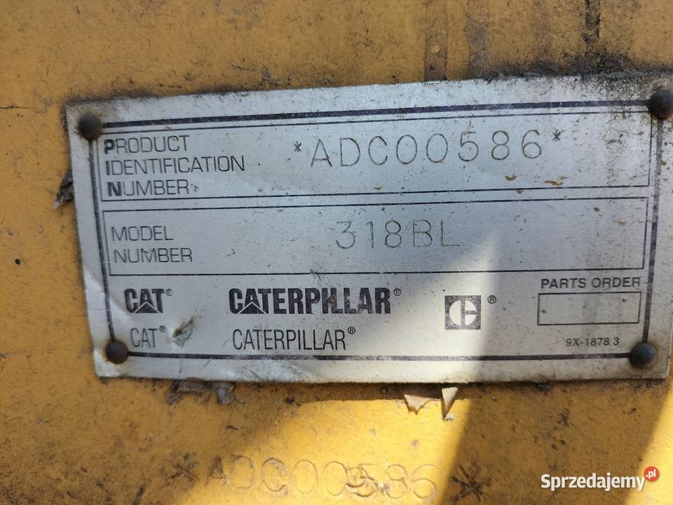 Koparka gąsienicowa CAT 318 BL Rzeszów sprzedam