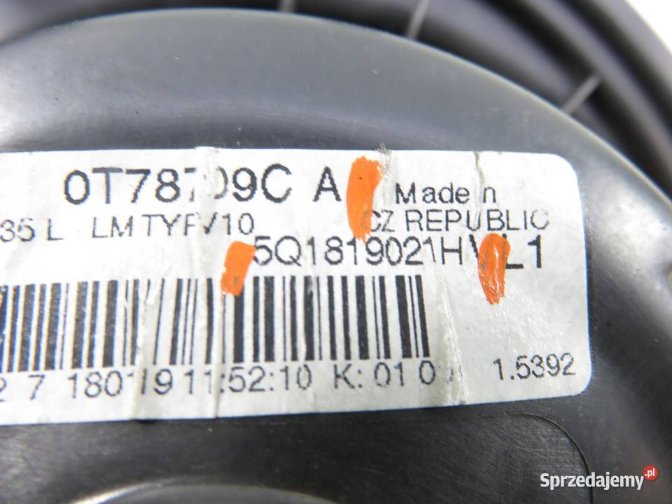 DMUCHAWA VW GOLF VII Variant BA5 BV5 5Q1819021H