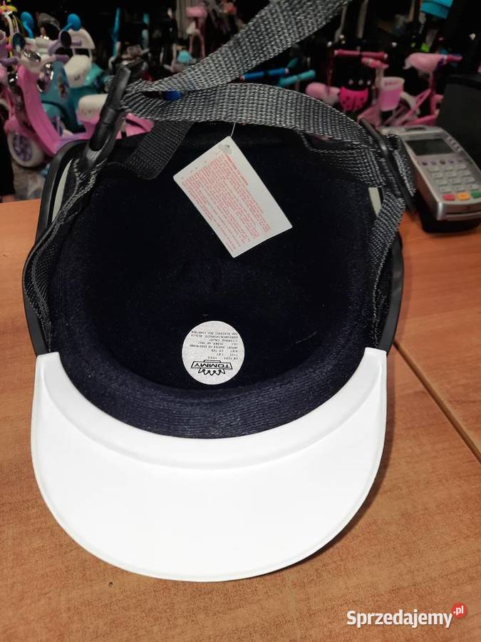 Kask jezdżiecki Tommy XL biały