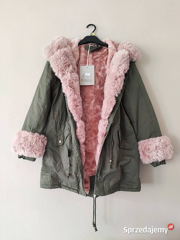 Kurtka parka khaki ocieplana Olsztyn sprzedam