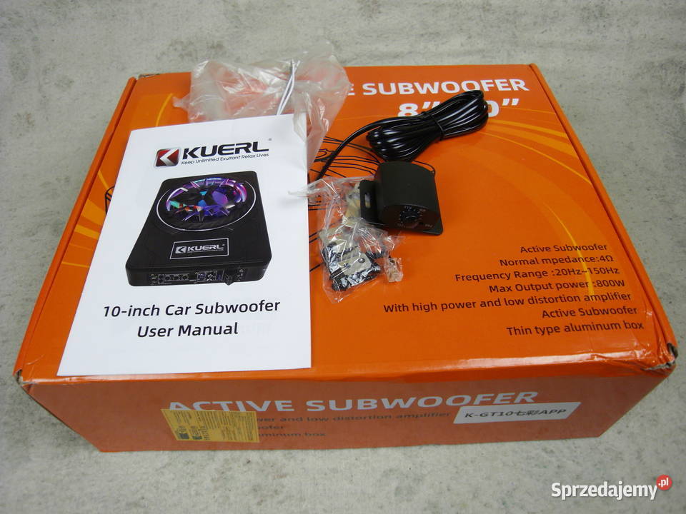 Subwoofer Aktywny Do Auta Kuerl 10 Podświetlenie Skarżysko-Kamienna sprzedam