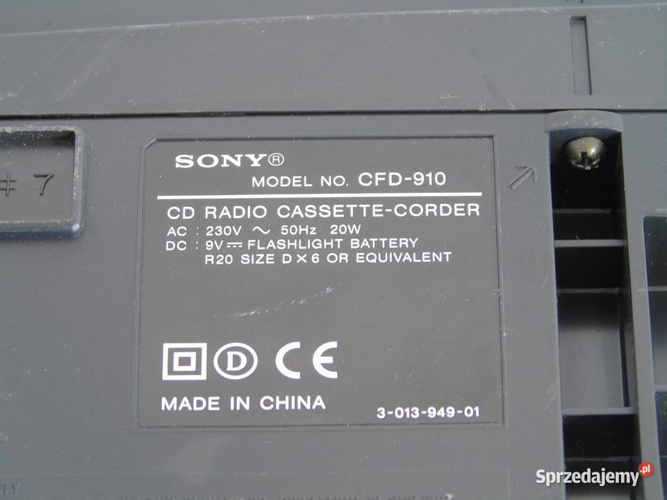 Radio odtwarzacz z CD i magnetofon Sony CFD910 podkarpackie