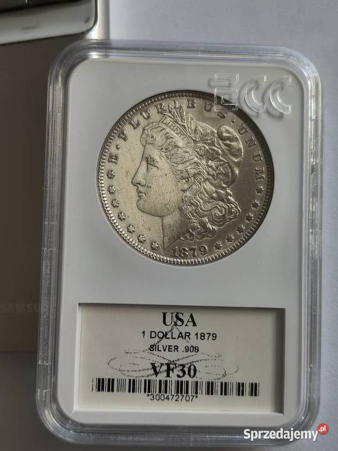 USA 1 dolar 1879 srebro Ag 900 grading zachodniopomorskie Szczecin sprzedam
