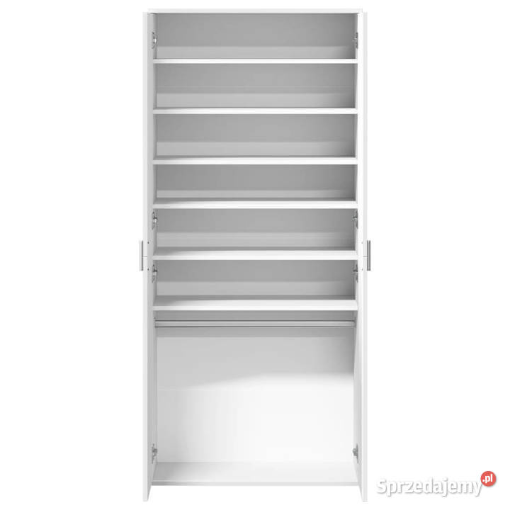 Szafka na buty biała 80x39x178 materiał