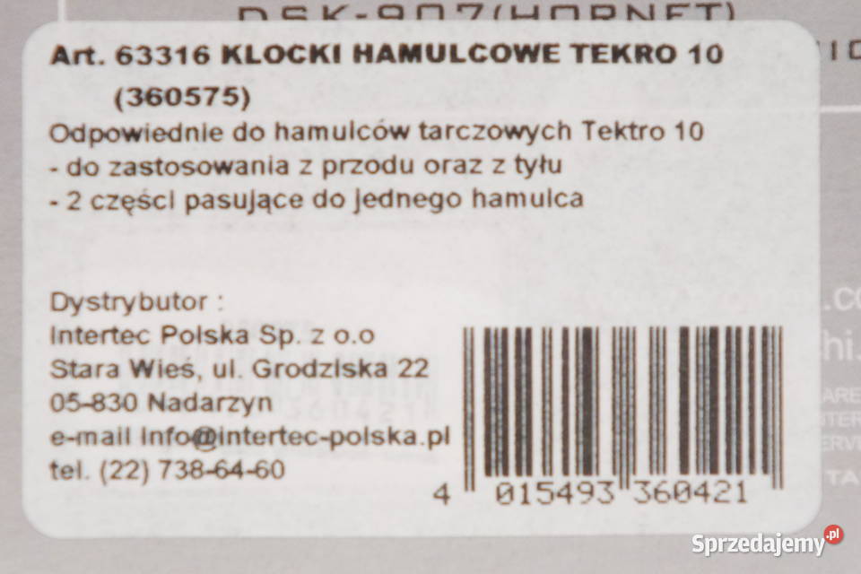 Klocki hamulcowe 2 pary Promax PD094 do Tektro Lubin