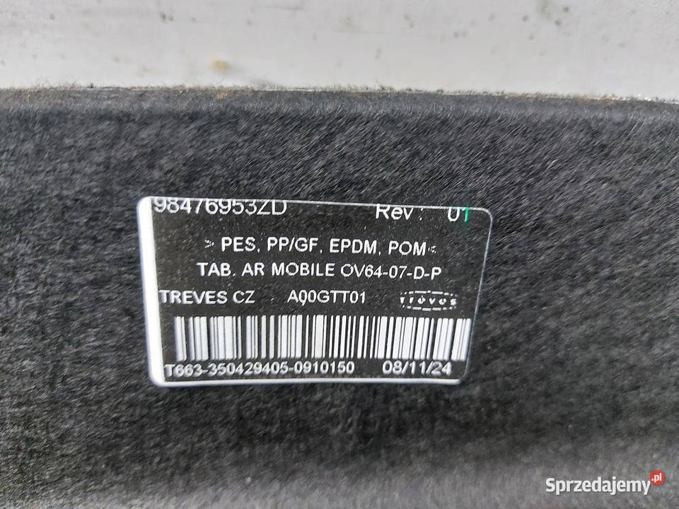 OPEL Grandland II Półka bagażnika 98476953ZD