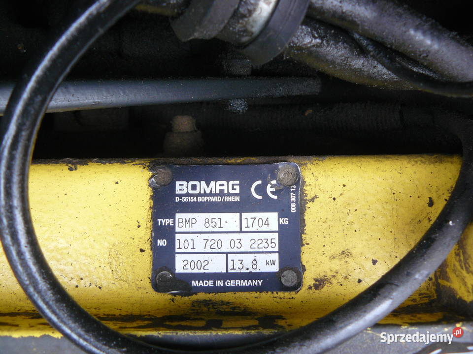Walec okołkowany BOMAG BMP 851 do wykopów r 2002 Kraków