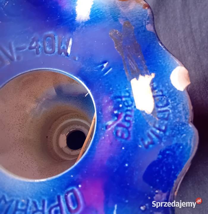 Mirostowice Kobaltowa podstawa lampy Elmet Porcelana i szkło Koźminek