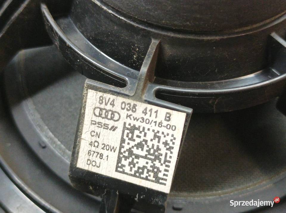 GŁOŚNIK KOMPLET 8V0035415D 8V4035411B Audi A3 Sprzęt audio fabryczny Wyposażenie wnętrza