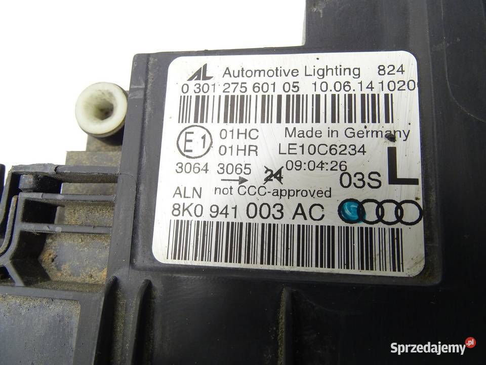 LAMPA REFLEKTOR LEWY PRZÓD PRZEDNIA AUDI A4 B8