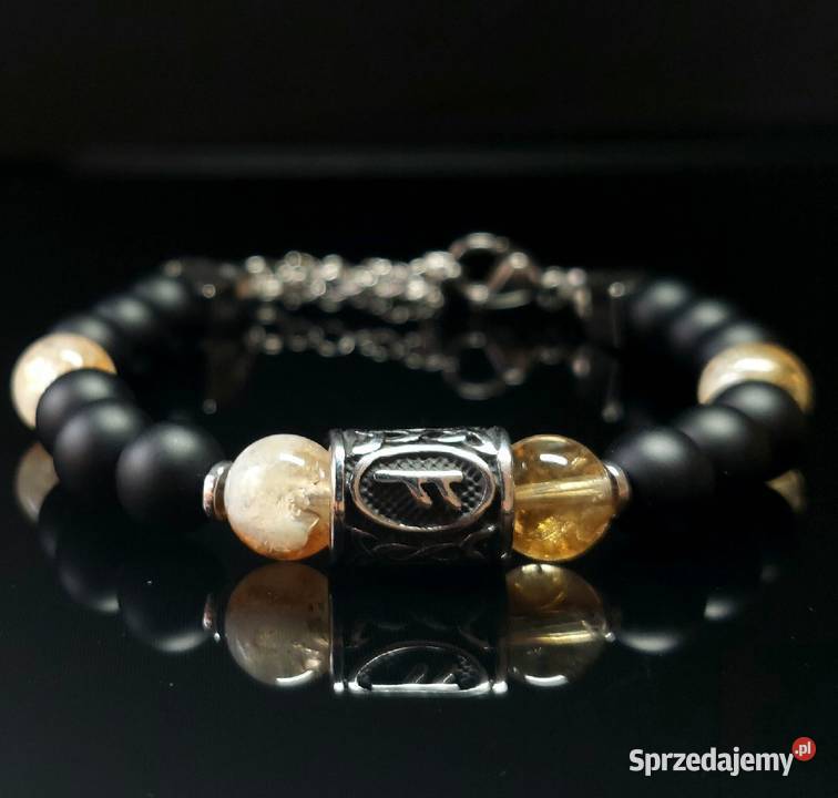 Bransoletka runa stal Fehu do wyboru zapięcie mazowieckie