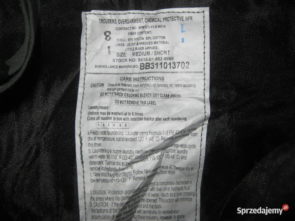 Spodnie wojskowe USA Digital Gore Tex 1701758202 Żary
