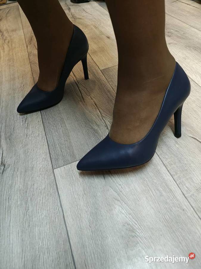 38 Granatowe czółenka szpilki wieczorowe NOWE Moda i Styl małopolskie Kraków