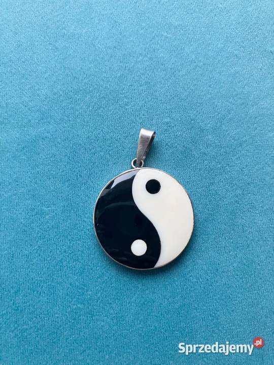 Nowy srebrny wisiorek zawieszka yin yang srebro Nisko