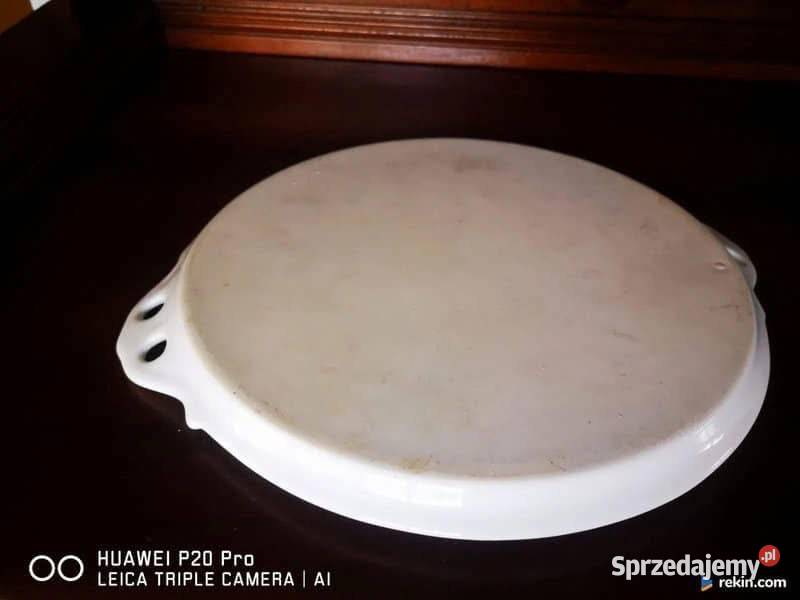 Patera Z pięknym dekorem w kolorach burgunda Z Porcelana i szkło Gdańsk