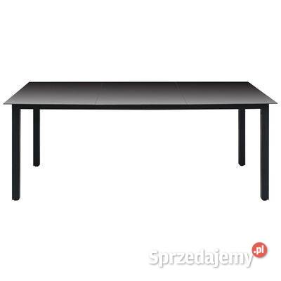 vidaXL Stół ogrodowy czarny 190x90x74 aluminium Stoły i stoliki ogrodowe
