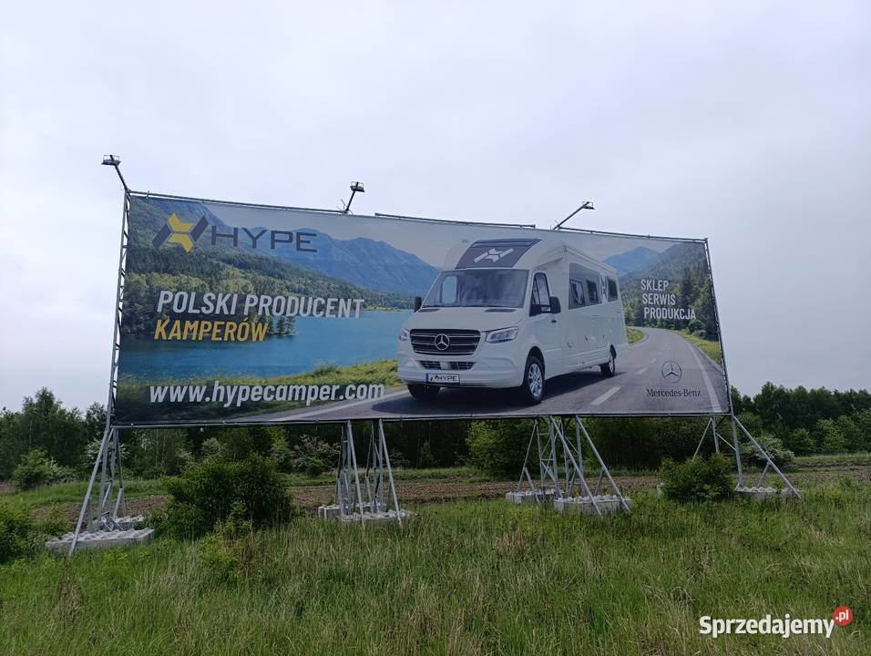 Konstrukcja bilbord REKLAMA autostrada Czarny Las