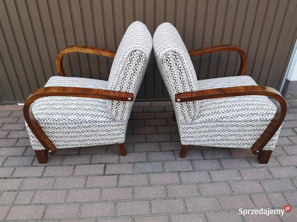 Stare Fotele ARTDECO Orzech Polskie Antyk wielkopolskie Swarzędz sprzedam