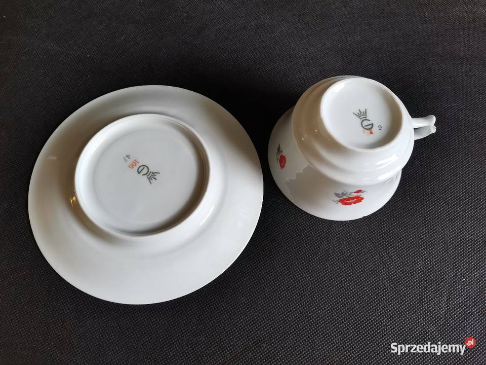 Stara filiżanka Łucja Maki porcelana Giesche Art Porcelana i szkło Katowice