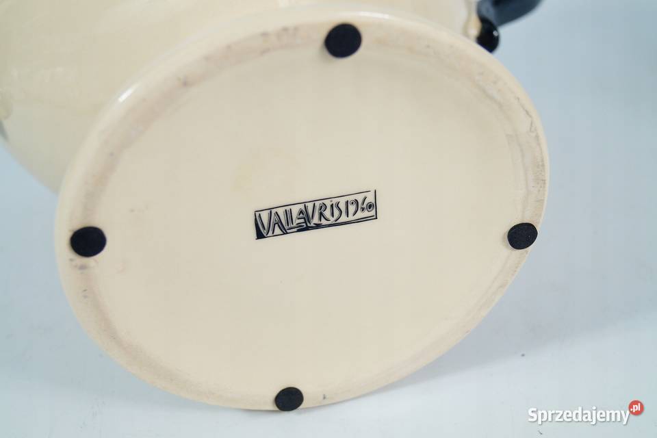 Porcelanowy wazon żardiniera Vallauris 1960 Gizałki