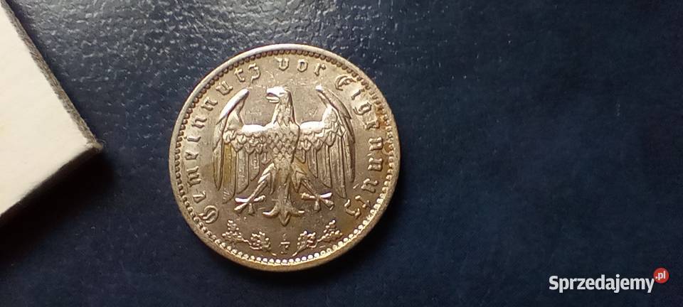 Stare monety 1 marka 1934 F NIemcy Numizmatyka Lesko