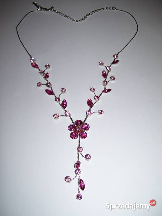 Naszyjnik delikatna róż