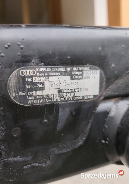 Hak holowniczy Westfalia do Audi a4 b8 a5 belka Żywiec