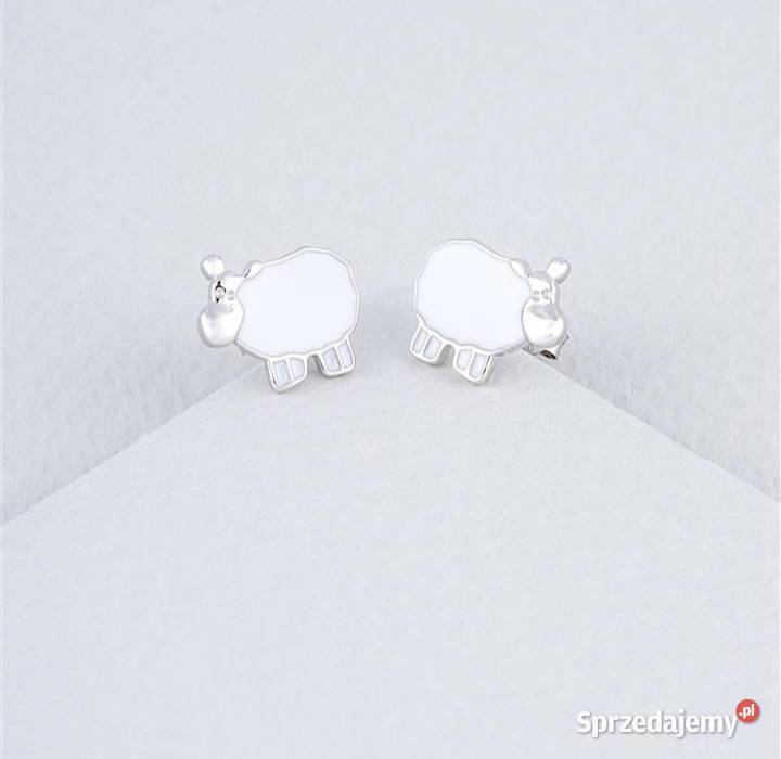 Srebrne kolczyki owieczki sprzedam