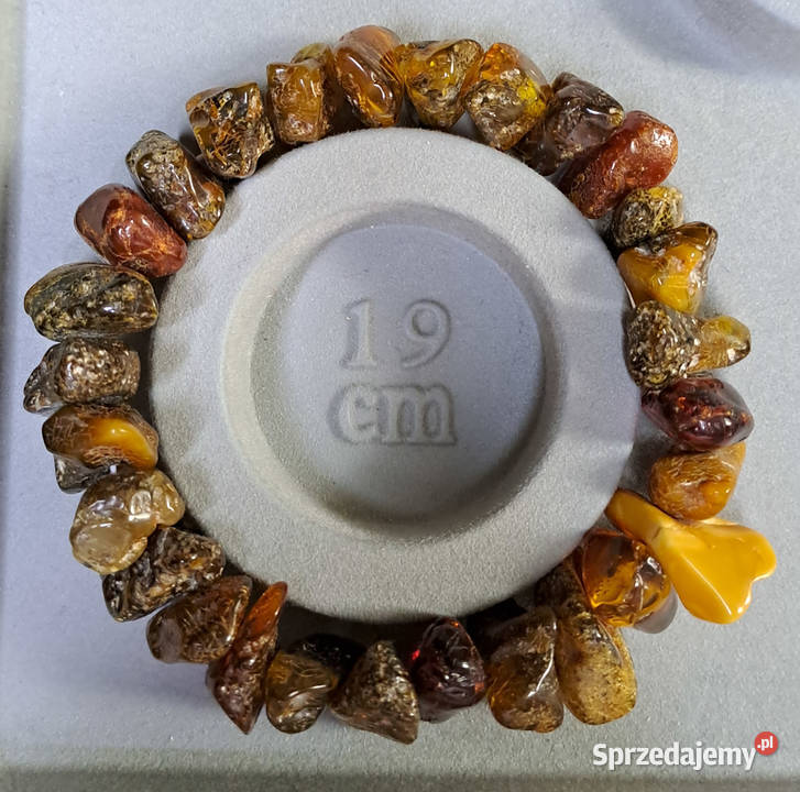Bransoletka BURSZTYN bałtycki bryłki cytryna Warszawa