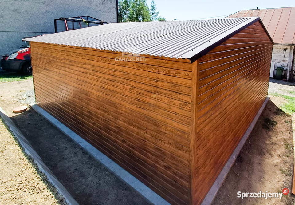 GARAŻ BLASZANY 6m x 6m DWUSPAD 2x BRAMA DRZWI blacha kujawsko-pomorskie Toruń sprzedam