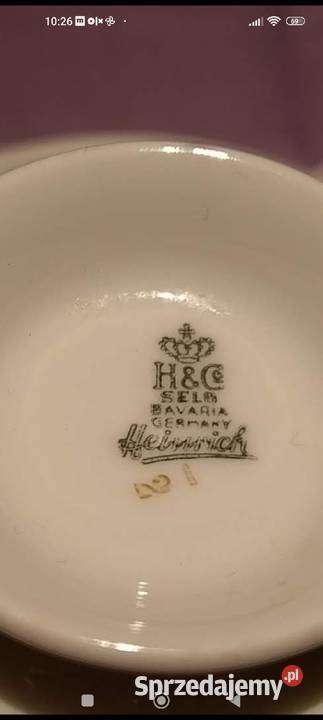 Stara duża filiżanka porcelana Heinrich Selb Wrocław